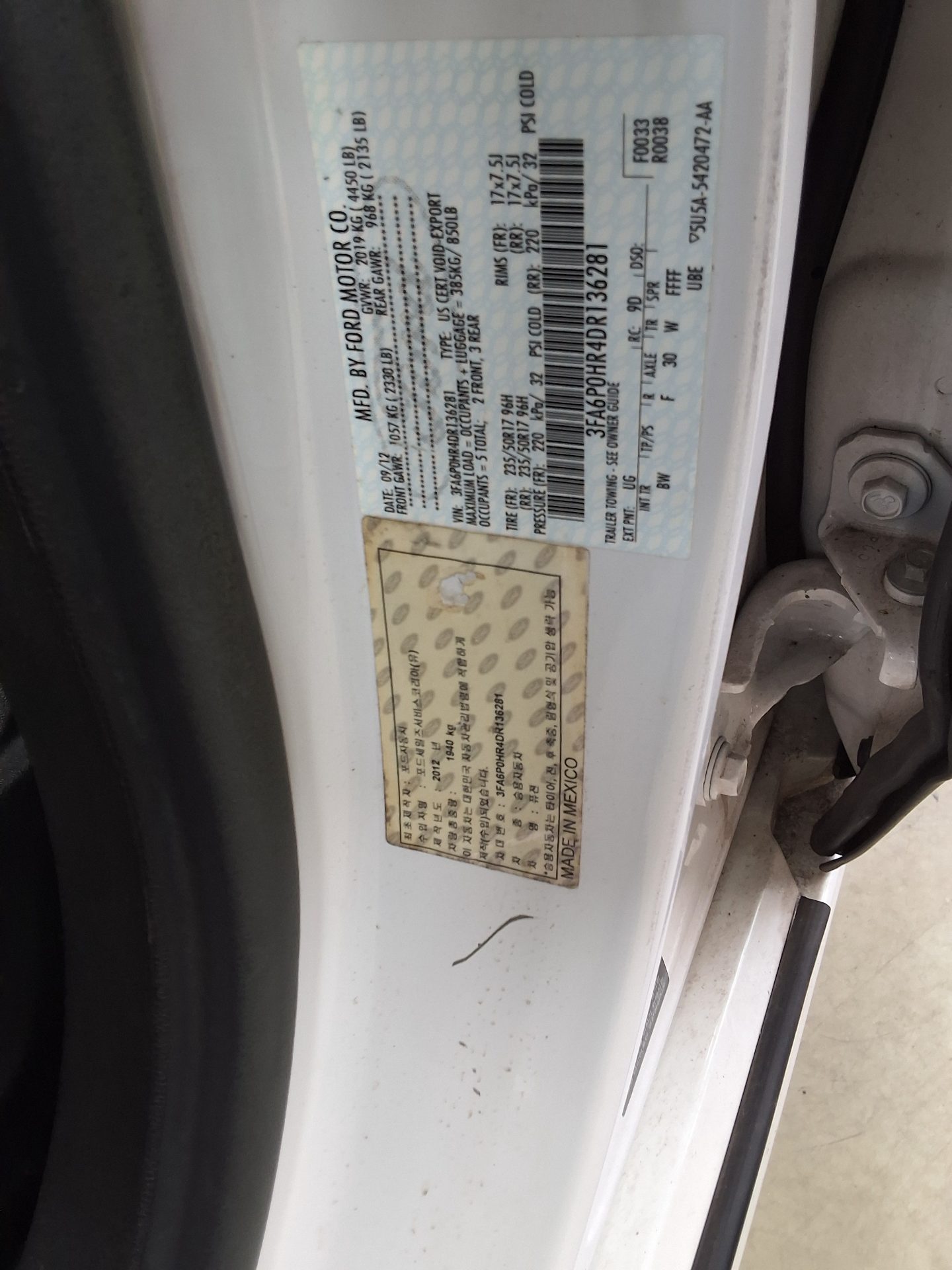 FORD FUSION (2ND GEN) 1.6 ECOBOOST SE 2013 - zdjęcie 17