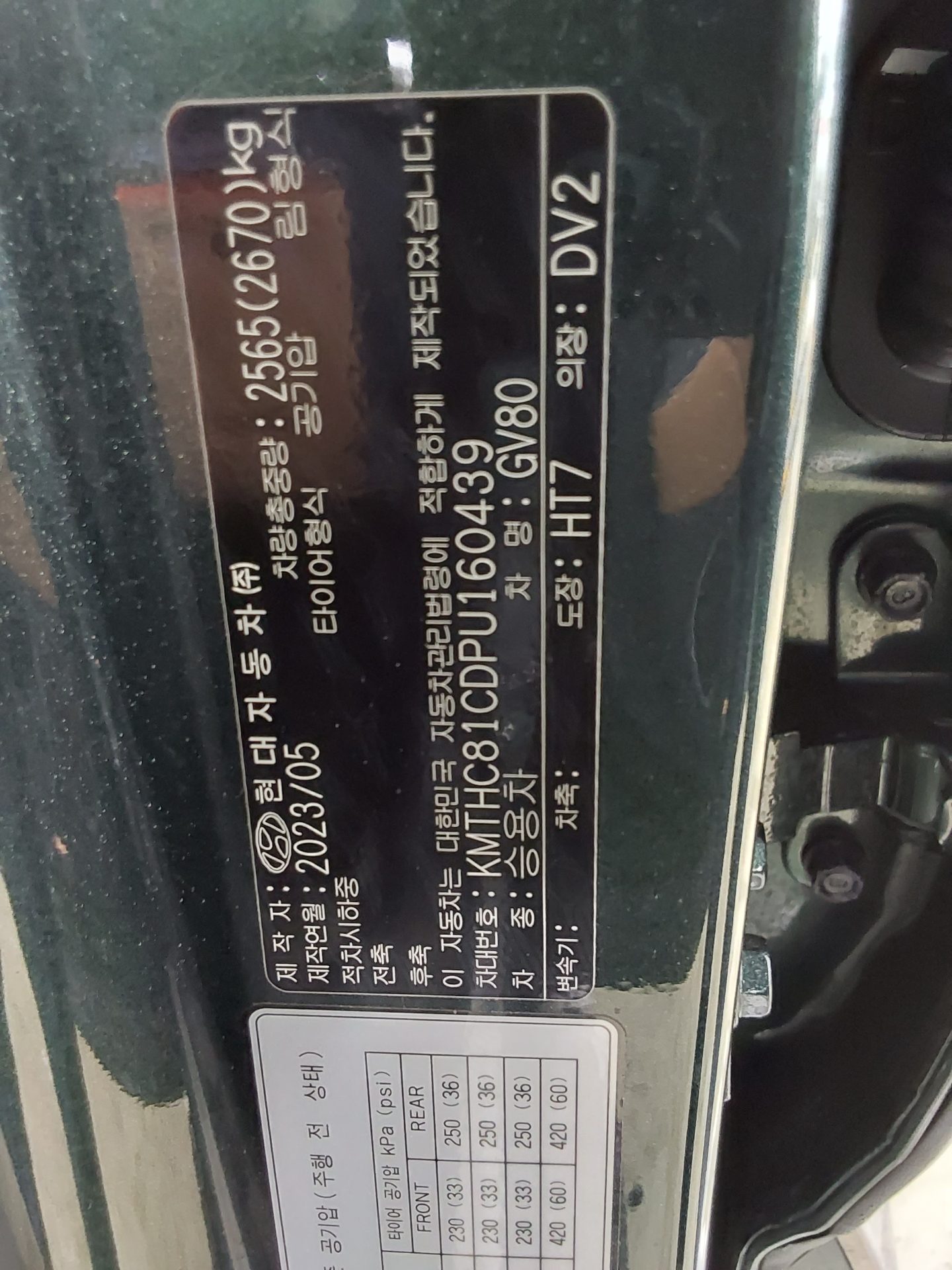 2023 - genesis gv80